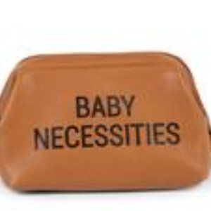Baby Necessities Toiletry Bag Leatherlook Brown.
